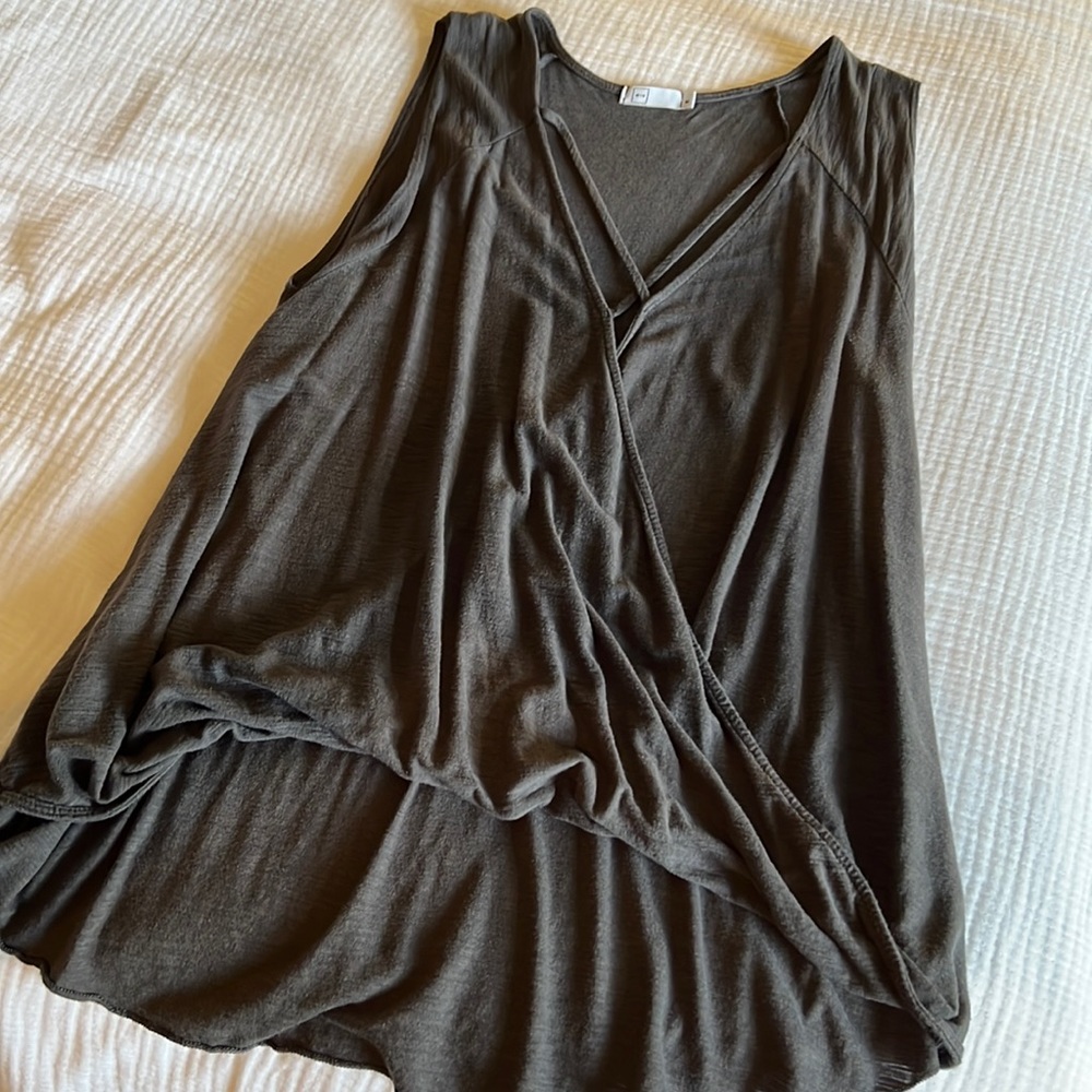 M//C wrap criss cross strappy tank